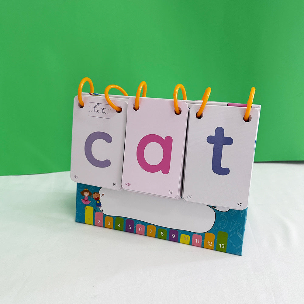 Spelling Phonics Desk Calendar Sight Words Flashcards Kids Educational Learning