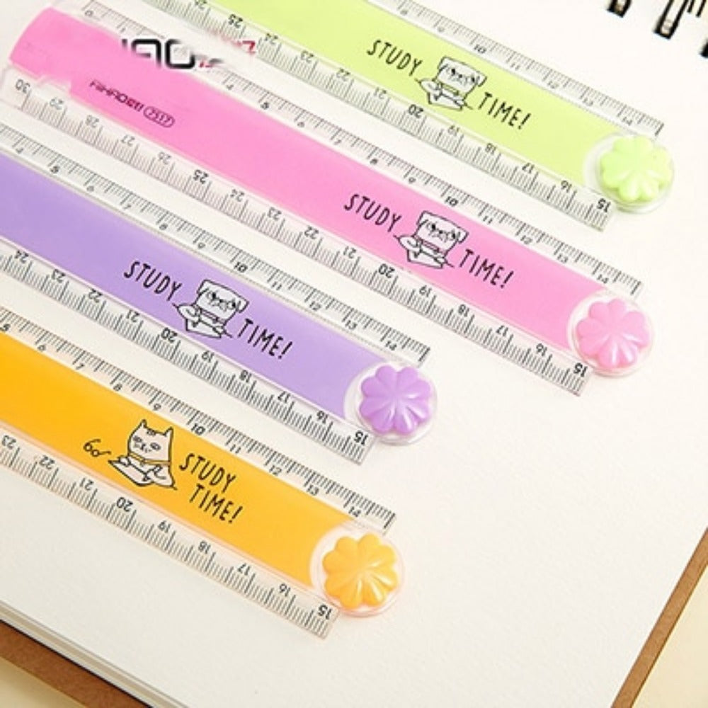 Folding Straight Ruler Plastic Scale Painting Measuring Ruler