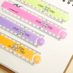 Folding Straight Ruler Plastic Scale Painting Measuring Ruler
