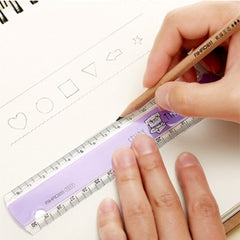 Folding Straight Ruler Plastic Scale Painting Measuring Ruler