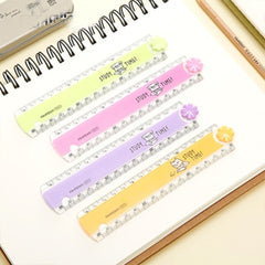 Folding Straight Ruler Plastic Scale Painting Measuring Ruler