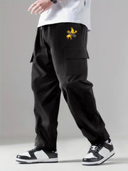 Cargo Pants Men's Flap Pocket Trousers Loose Casual Outdoor Pants