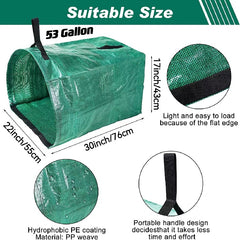 2pcs Reusable Garden Bags Heavy Duty Large Capacity Carry Garden Leaf Bag