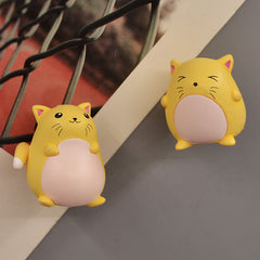 4pcs Little Orange Cat Toys for Micro Landscape Decoration