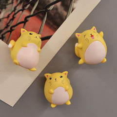 4pcs Little Orange Cat Toys for Micro Landscape Decoration