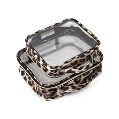 Leopard Print Toiletry Bag Travel Organizer Water-Resistant Makeup Cosmetic Bag