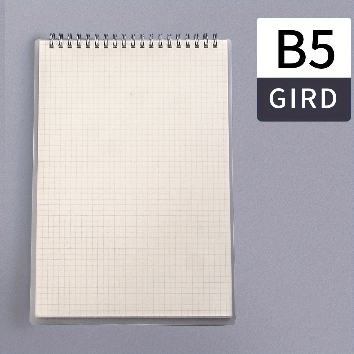 80 Pages Coil Notebook A5 B5 Grid Lined Loose leaf Notepad Journal Softcover