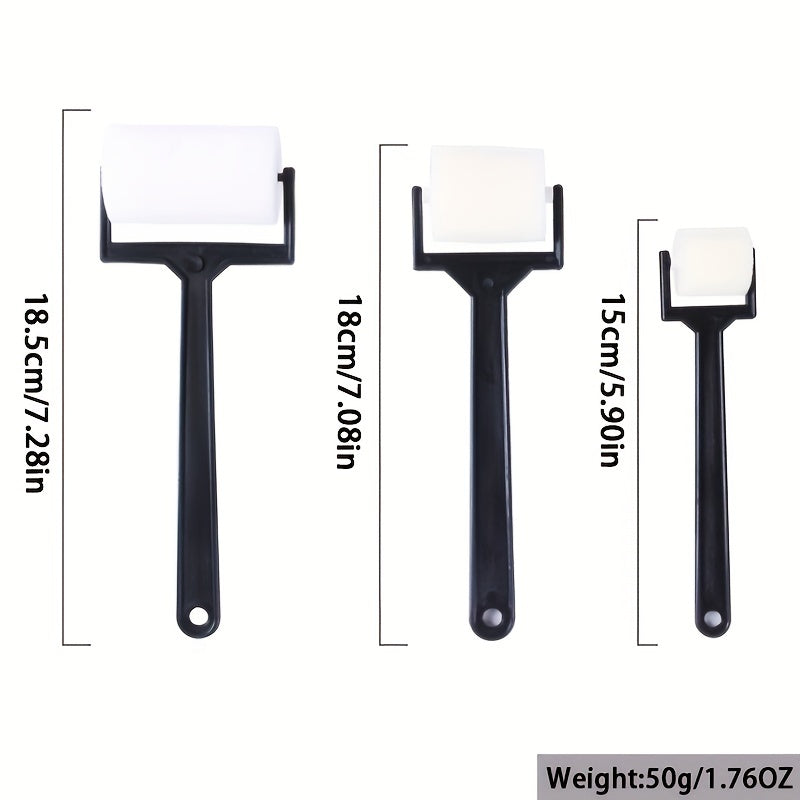 3 Pieces Doodle Sponge Roller Kids Art Painting