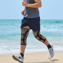 Knitted Elastic Nylon Knee Pads For Sports