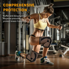Knitted Elastic Nylon Knee Pads For Sports