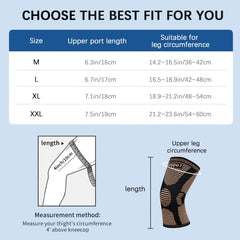Knitted Elastic Nylon Knee Pads For Sports