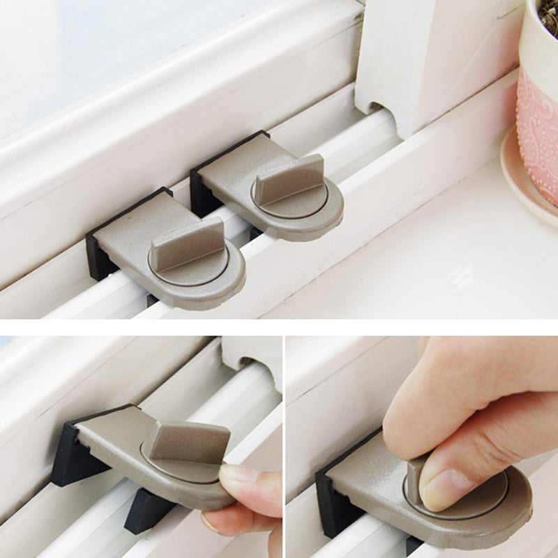 2pcs Sliding Door And Window Security Lock Aluminum Alloy Anti-theft Lock