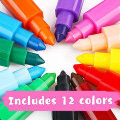 12pcs Stackable Multicolor Crayons Party Favors DIY Rainbow Pencils