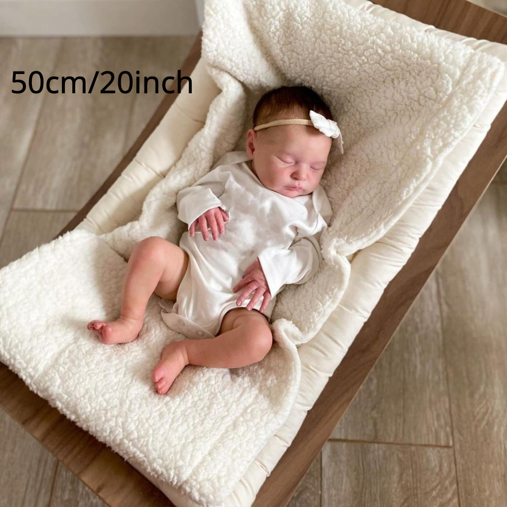 20in Soft Silicone Asleep Laura Reborn Baby Doll 3D Skin Visible Veins Alive Toy