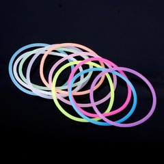 2 Pcs Luminous Waterproof Silicone Wrist Band Rubber Sport Wristband