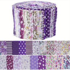 40pcs Solid Fabric Patchwork Roll Quilting Roll Fabric Strips 6 48 Cm