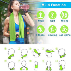 6pcs Sports Cooling Towel for Yoga Gym Workout Camping - Size