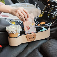 Car Seat Gap Storage Box Cartoon Pattern Phone Holder Organizer