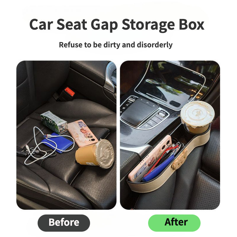 Car Seat Gap Storage Box Cartoon Pattern Phone Holder Organizer