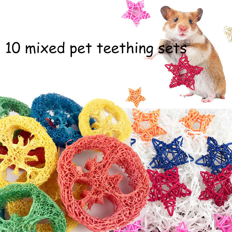 10pcs Natural Plants Rattan Woven Chew Toys for Pets