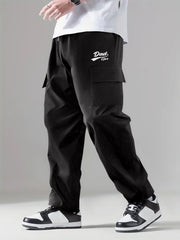 Men's Printed Cargo Pants Street Style Pocket Stretch Casual Pants