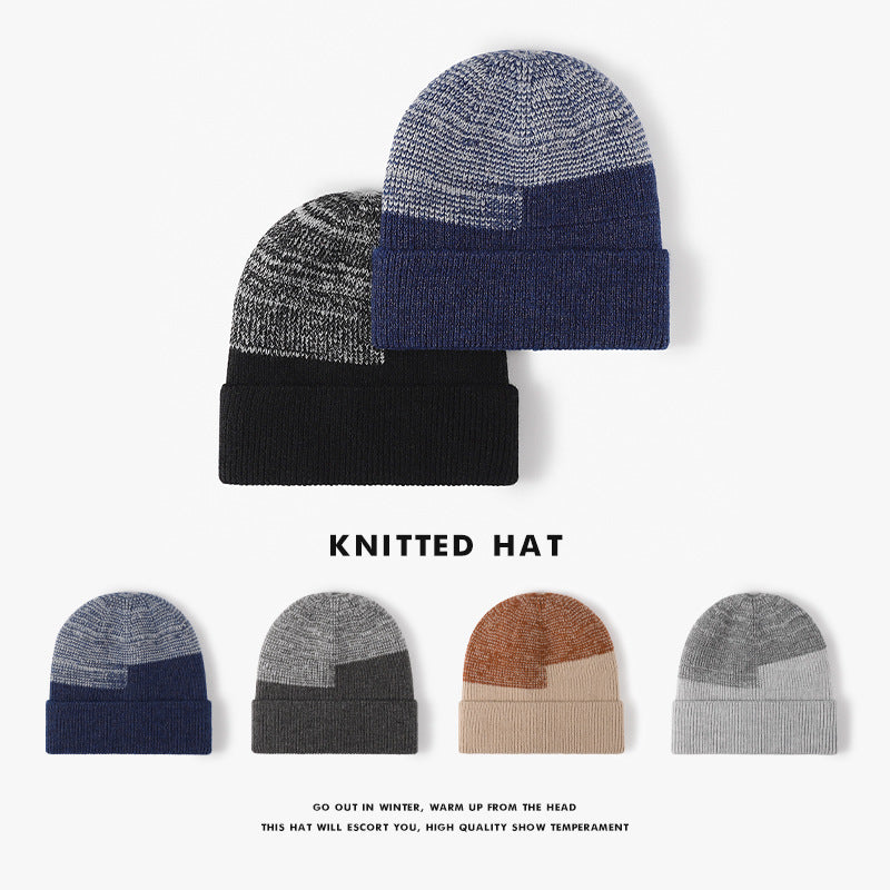 Autumn Winter Plus Velvet Warm Knitted Hat Men Women