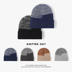 Autumn Winter Plus Velvet Warm Knitted Hat Men Women