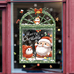 Christmas Window Wall Stickers Santa Claus PVC Wall Stickers