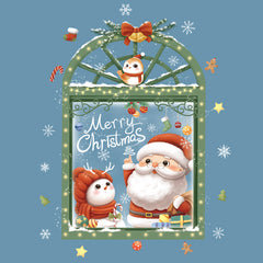 Christmas Window Wall Stickers Santa Claus PVC Wall Stickers