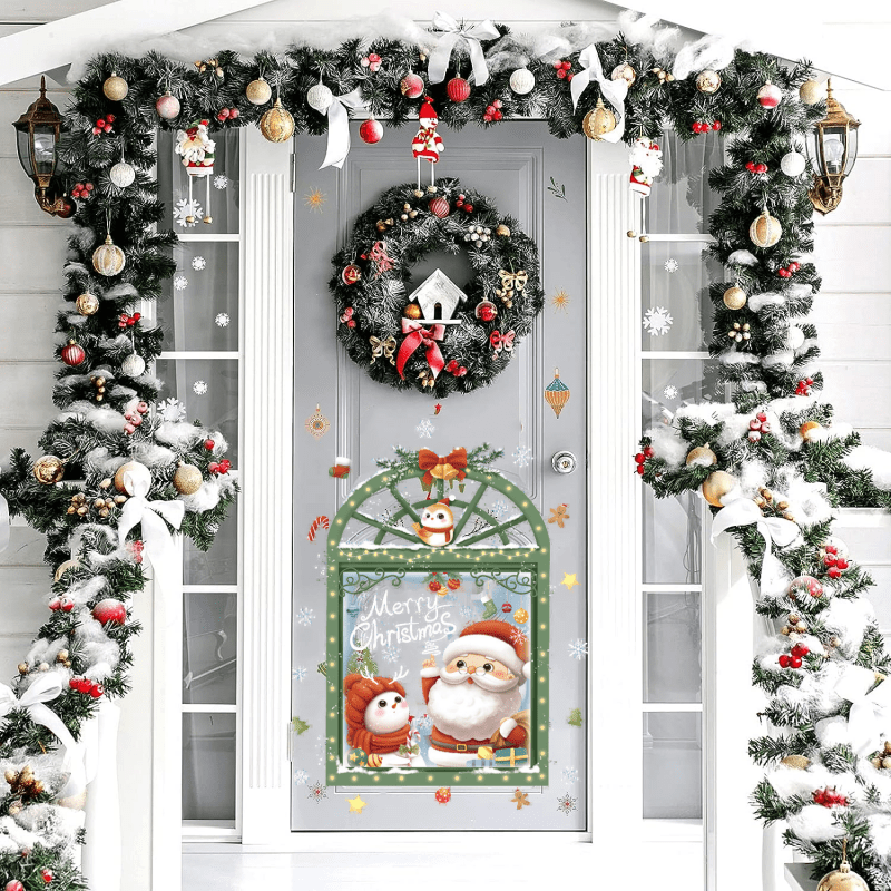 Christmas Window Wall Stickers Santa Claus PVC Wall Stickers