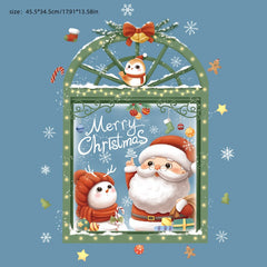 Christmas Window Wall Stickers Santa Claus PVC Wall Stickers