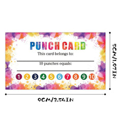 100 Punch Cards For Classroom + 20 DIY Scratch Cards Rewards