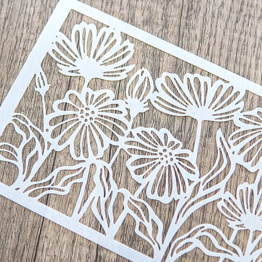 Flowers Reusable Plastic Templates DIY Scrapbooking Embossing Stencils