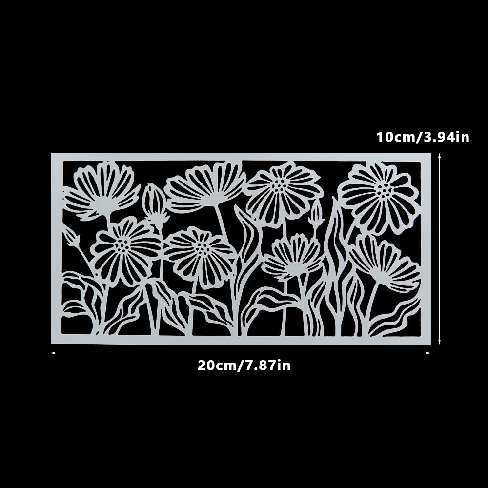 Flowers Reusable Plastic Templates DIY Scrapbooking Embossing Stencils