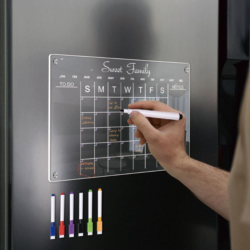 Magnetic Acrylic Week Plan Note Board