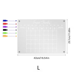 Magnetic Acrylic Week Plan Note Board