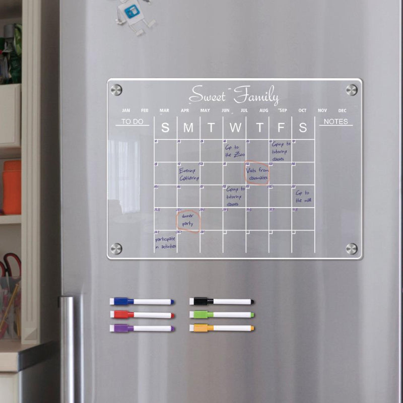 Magnetic Acrylic Week Plan Note Board