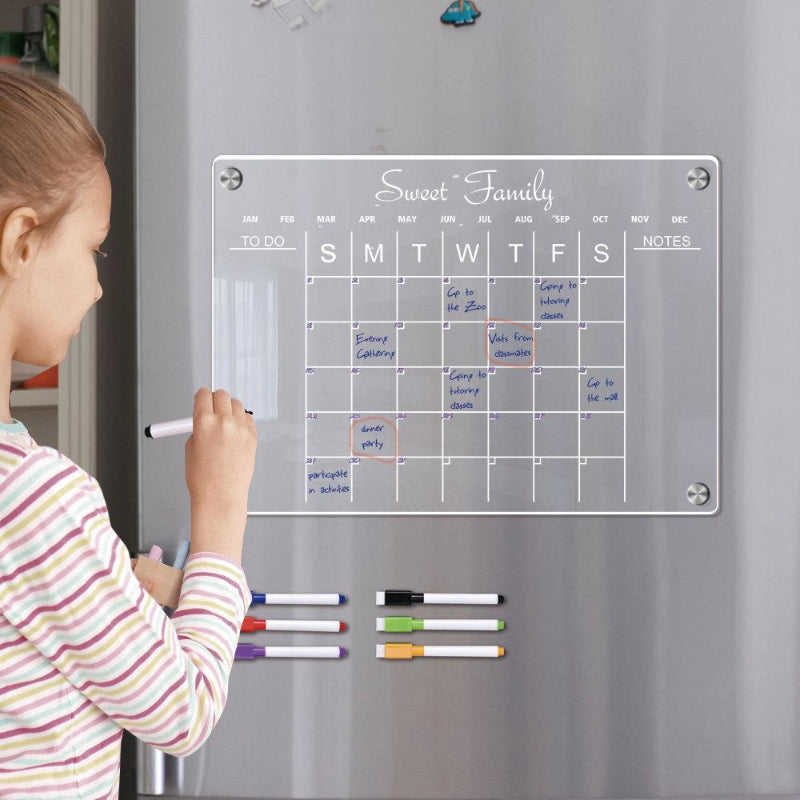 Magnetic Acrylic Week Plan Note Board