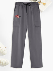 Men's Printed Cargo Pants Street Style Pocket Stretch Casual Pants