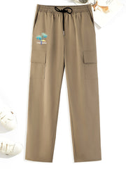 Men s Printed Cargo Pants Street Style Pocket Stretch Casual Pants