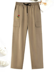 Men's Printed Cargo Pants Street Style Pocket Stretch Casual Pants