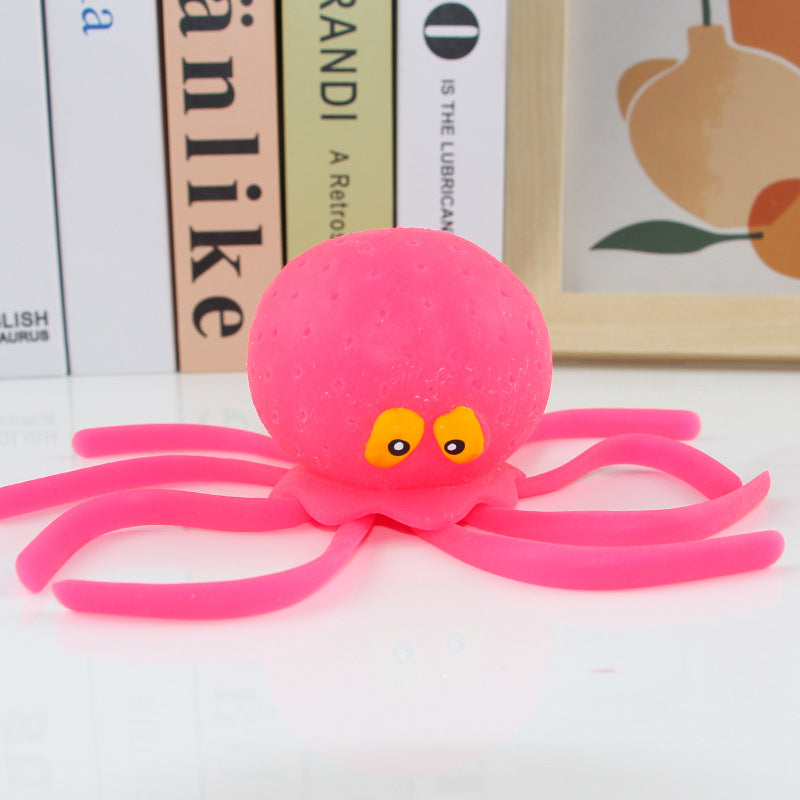 Water Play Decompression Toy Octopus Pinch Music Ocean Animal Children Bath Toy