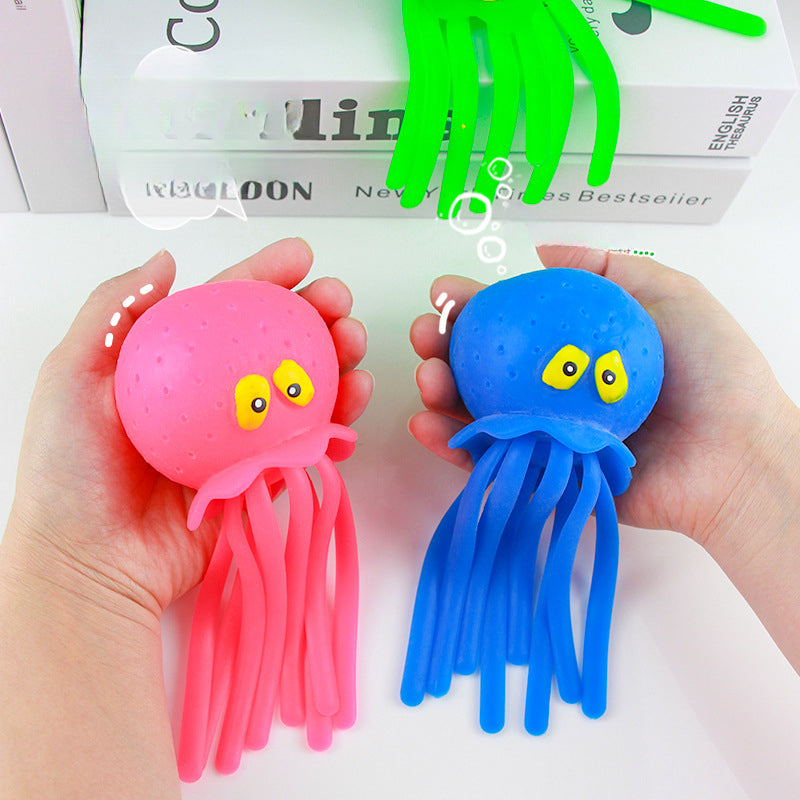 Water Play Decompression Toy Octopus Pinch Music Ocean Animal Children Bath Toy
