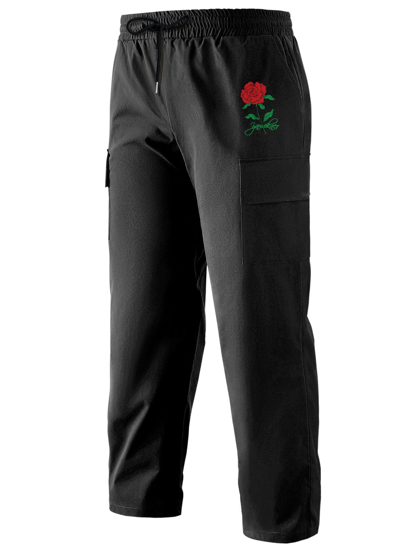 Men's Printed Cargo Pants Street Style Stretch Casual Pants