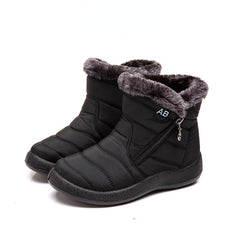 Women's Thermal Snow Boots Waterproof Ankle Boots Fleece Lined