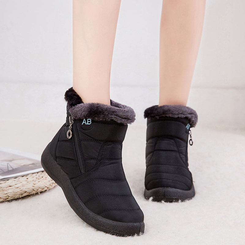 Women's Thermal Snow Boots Waterproof Ankle Boots Fleece Lined