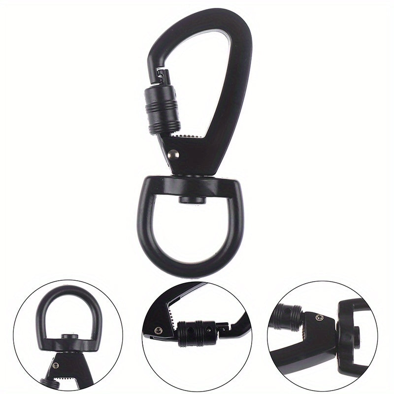 D Buckle Locking Carabiner Swivel Backpack Hook