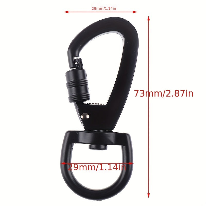 D Buckle Locking Carabiner Swivel Backpack Hook