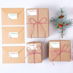 80pcs Merry Christmas Stickers Seals Labels & 5 Large Thank You Stickers