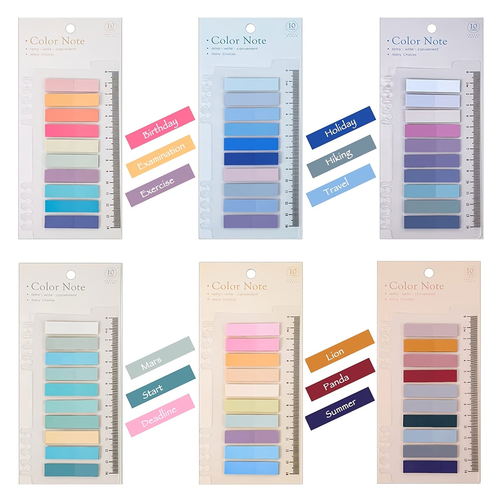 1200 Sheets Sticky Notes Set With Ruler - 60 Colors